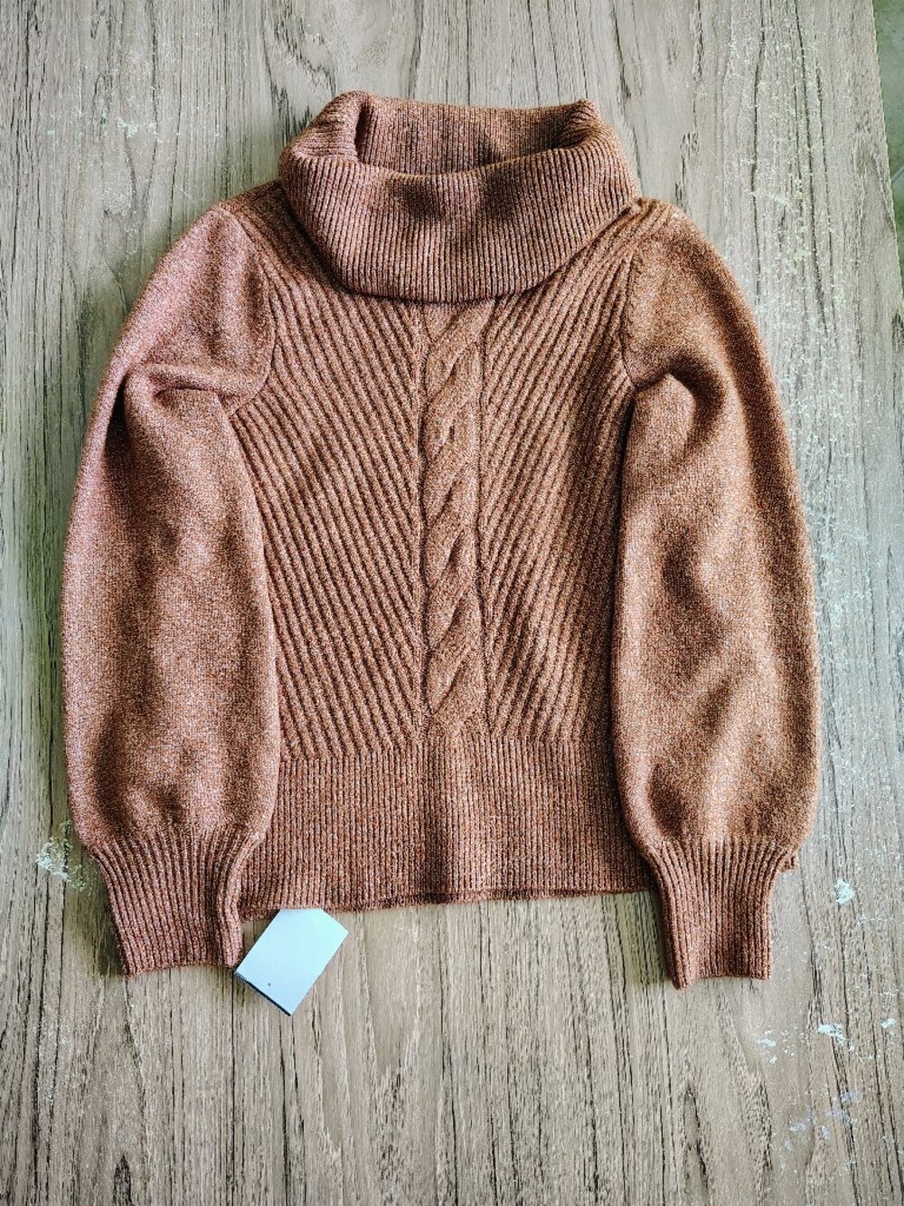 NWT! Design History Pullover Sweater Brown Long Sleeve Sz S